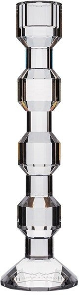 Lysestage House of Sander Iris i hvidt glas H25 cm