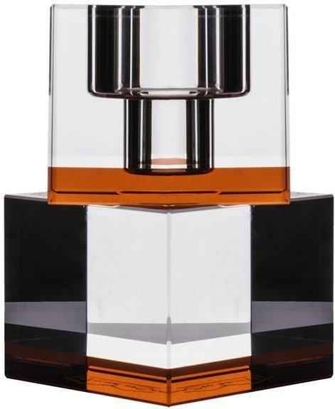 Lysestage House of Sander Lyng glas orange 10 cm