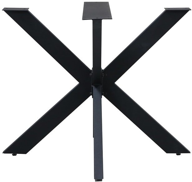 Bordben til plankebord House of Sander Opus sort pulverlakeret stål stjernestel 71Ã90Ã90 cm