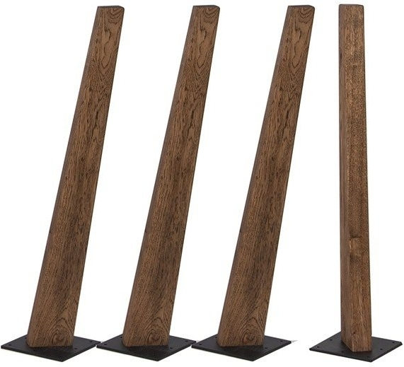 Bordben til plankeborde House of Sander Frigg mørk egetræ H70 cm