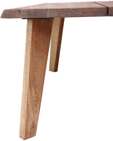 Bordben til plankeborde House of Sander Frigg kantet design mørkt egetræ H45 cm