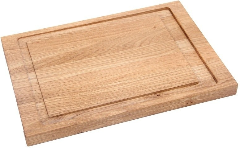 Skærebræt House of Sander Mite egetræ 30 x 25 cm med saftrille, natur
