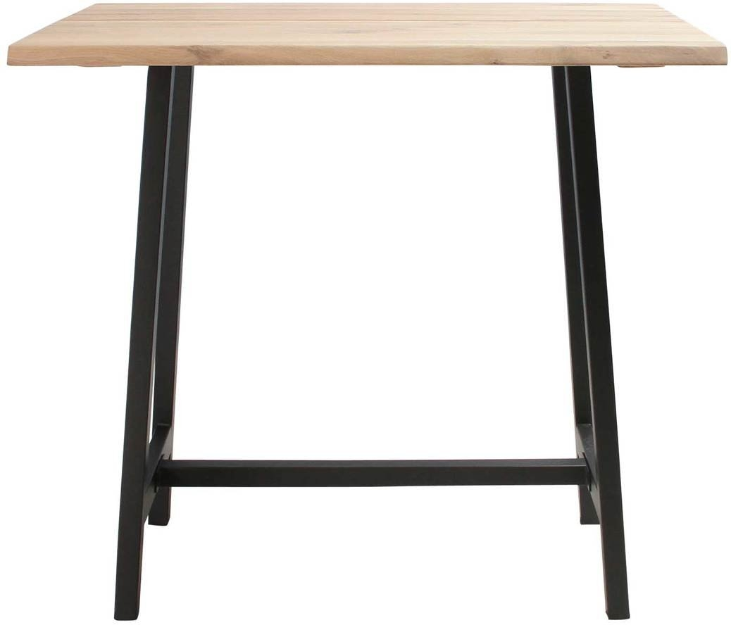 Barbord House of Sander Curve, komplet sæt med sofa og barstel, lys natur egetræ/sort jern, H103xL120xB80 cm