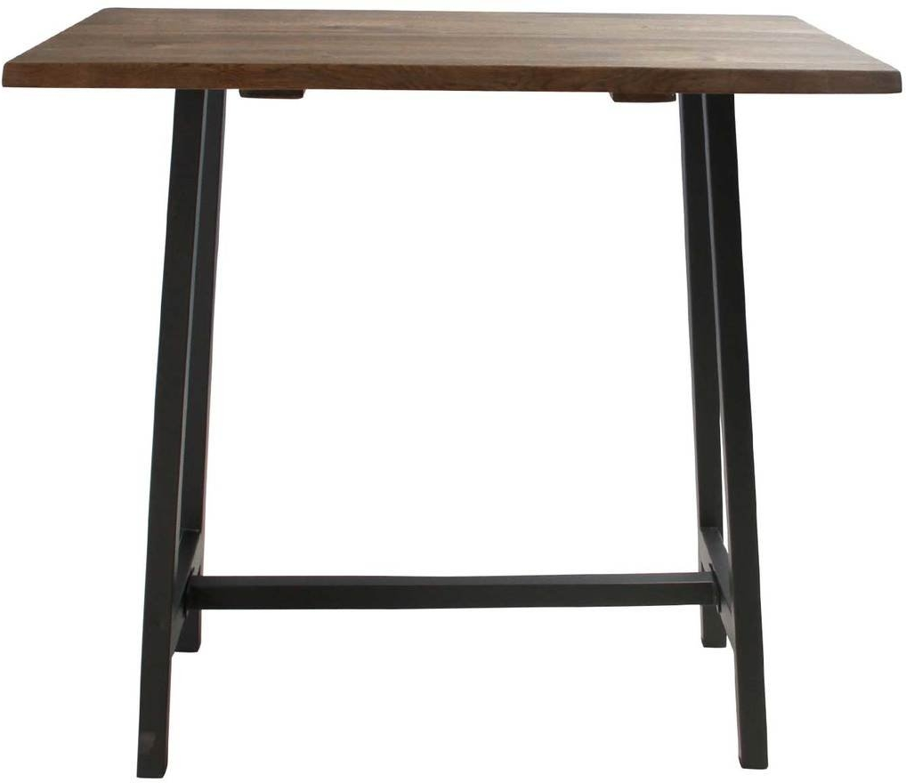 Barbord sæt House of Sander Curve - komplet sæt med sofa & barstel, mørk natur egetræ/sort jern, H103ÃB80ÃL120 cm