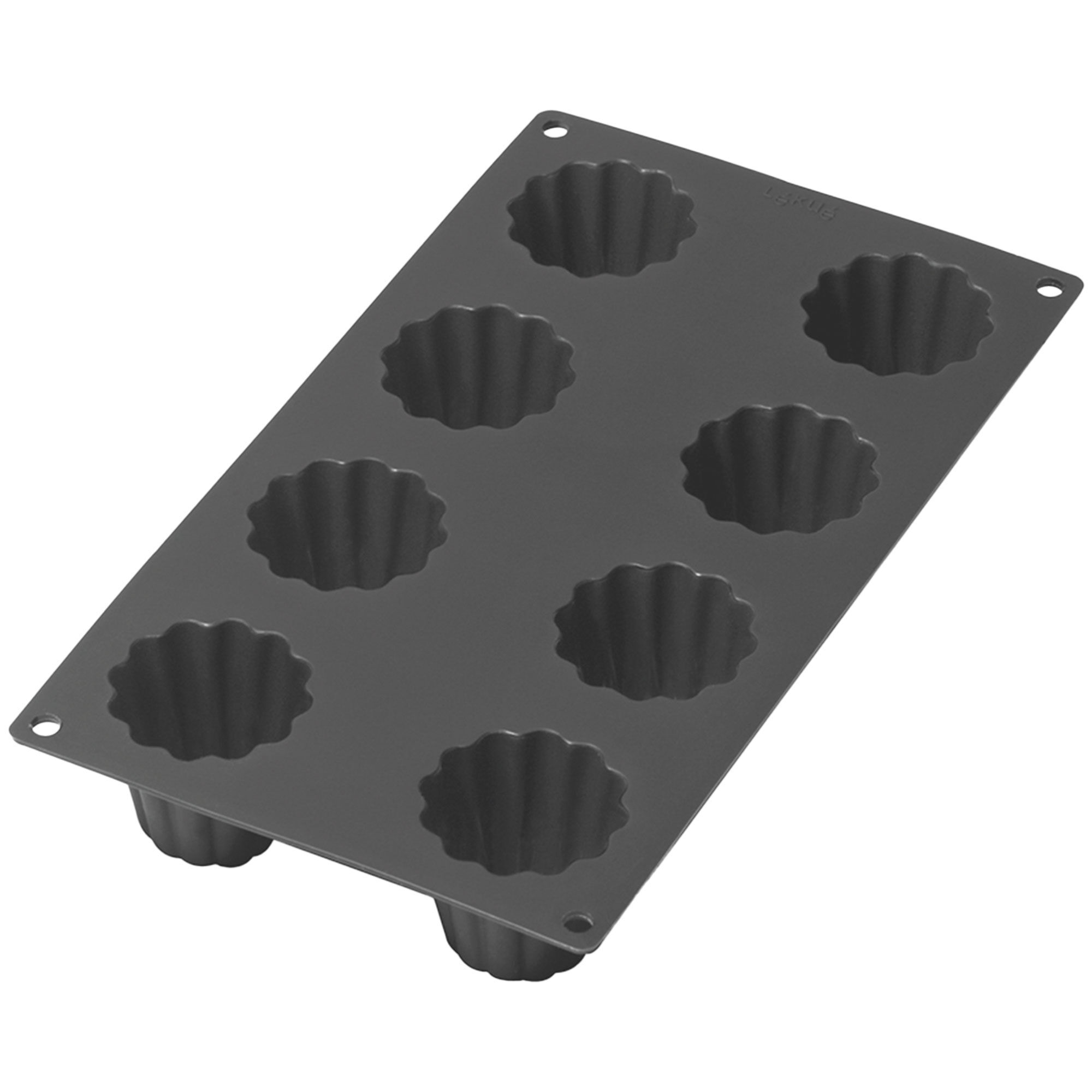 Lékué Canelé Bordelais silikoneform 8 huller, sort