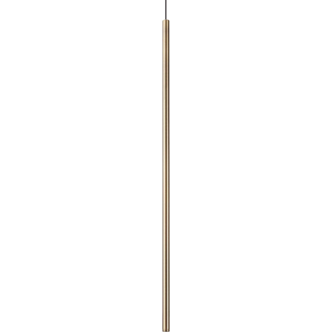 Pendel lampe Ideal Lux Filo messingfinish Ø15 cm justerbar højde 76-150 cm integreret LED 400 lm