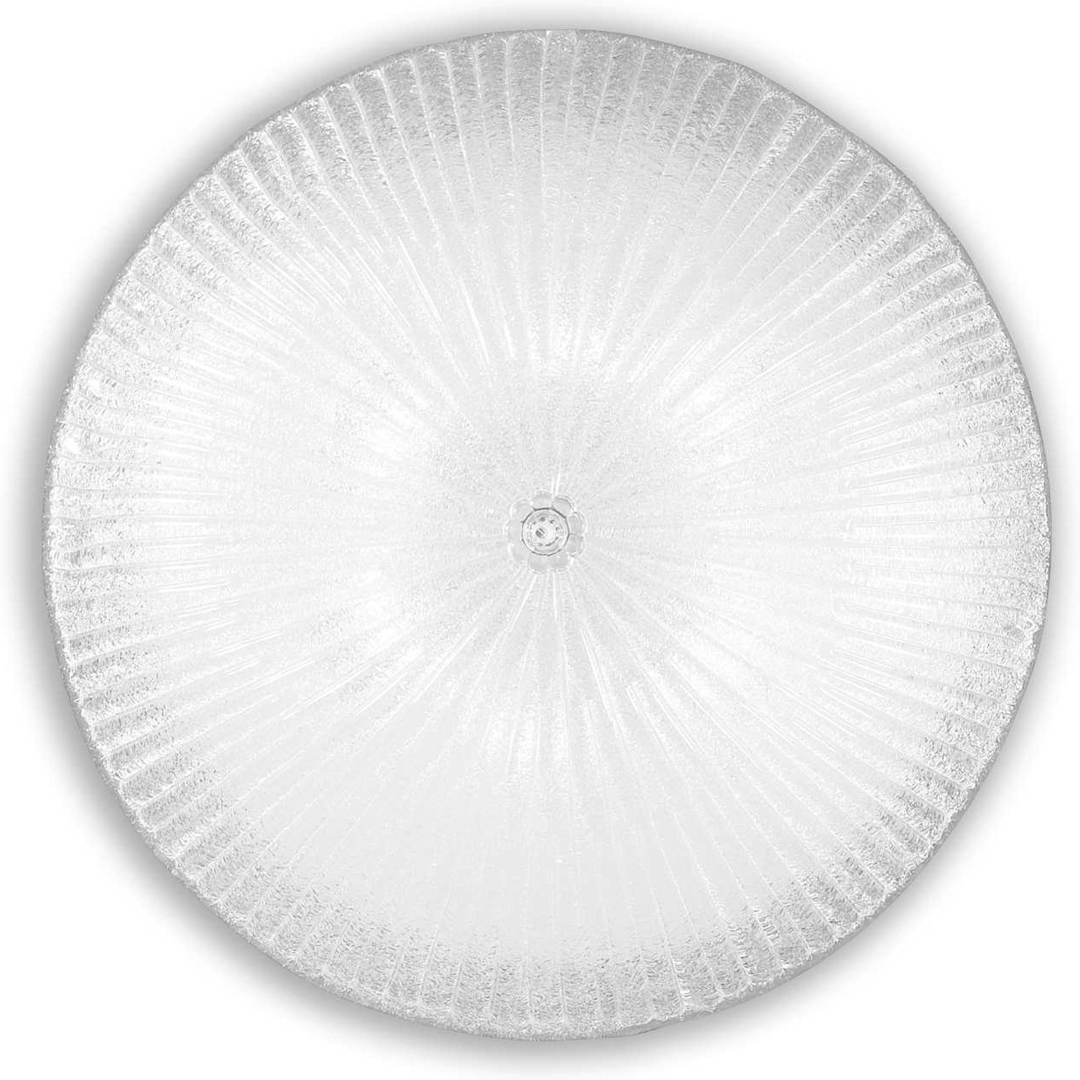 Loftlampe Ideal Lux Shell Ø60 x H20 cm i glas med korndekoration E27 IP20