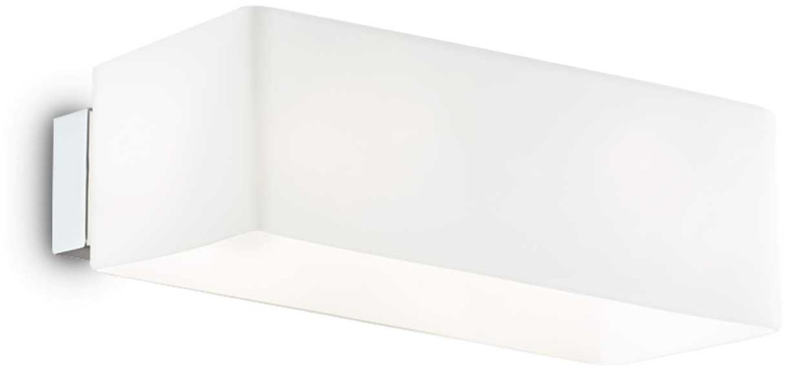 Væglampe Ideal Lux Box hvid metal og glas 20x7x14 cm