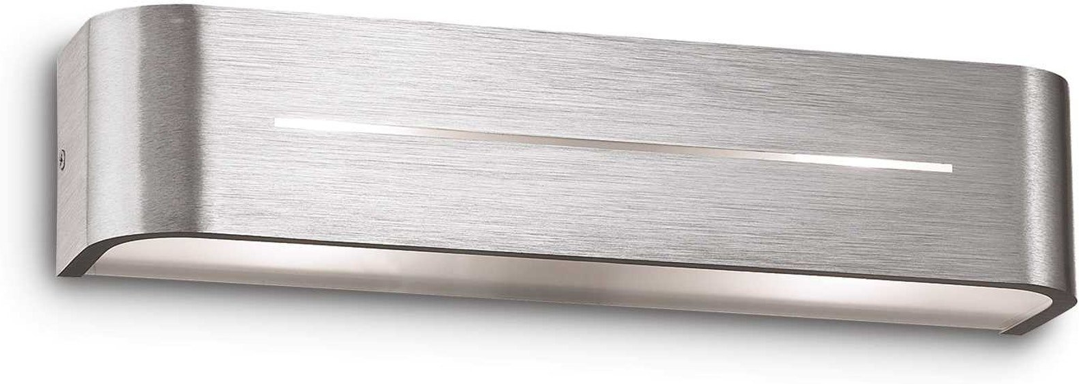 Væglampe Ideal Lux Posta aluminium 36 x 8 x 8 cm med matte glaselementer  -  moderne indendørs belysning