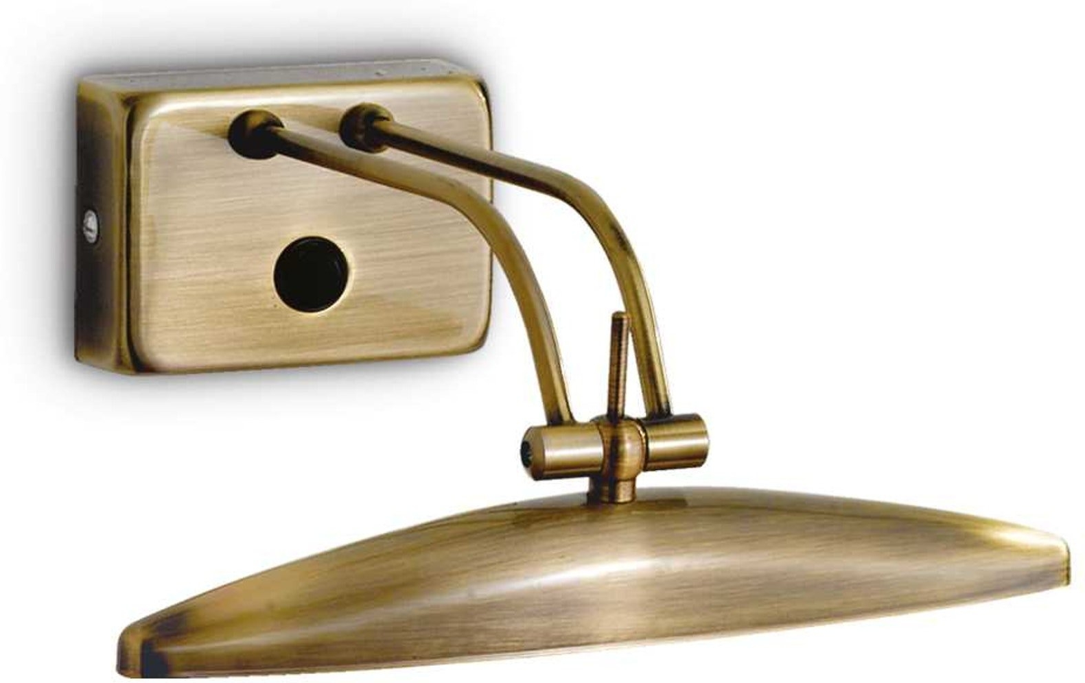Væglampe Ideal Lux Mirror-20 indendørs i antik messing - justerbar diffuser, 2x G9 300 lm, H10xB22xL25 cm