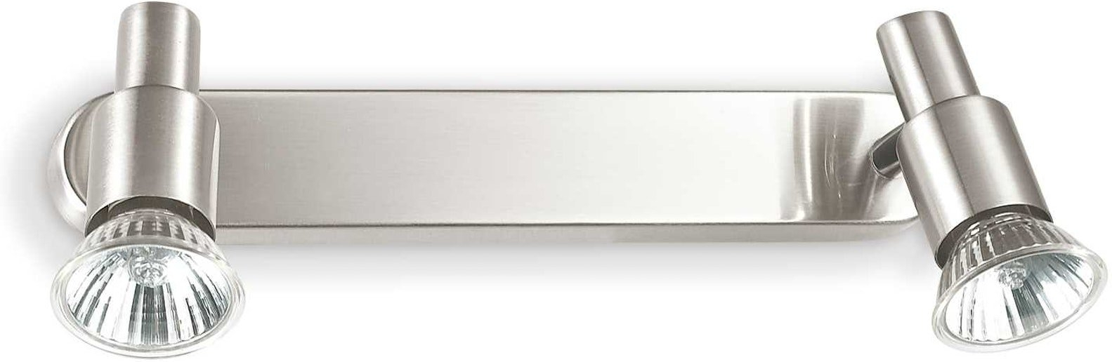 Væglampe Ideal Lux Slem Nikkel  -  2-armet justerbar metallampe inkl GU10-pærer
