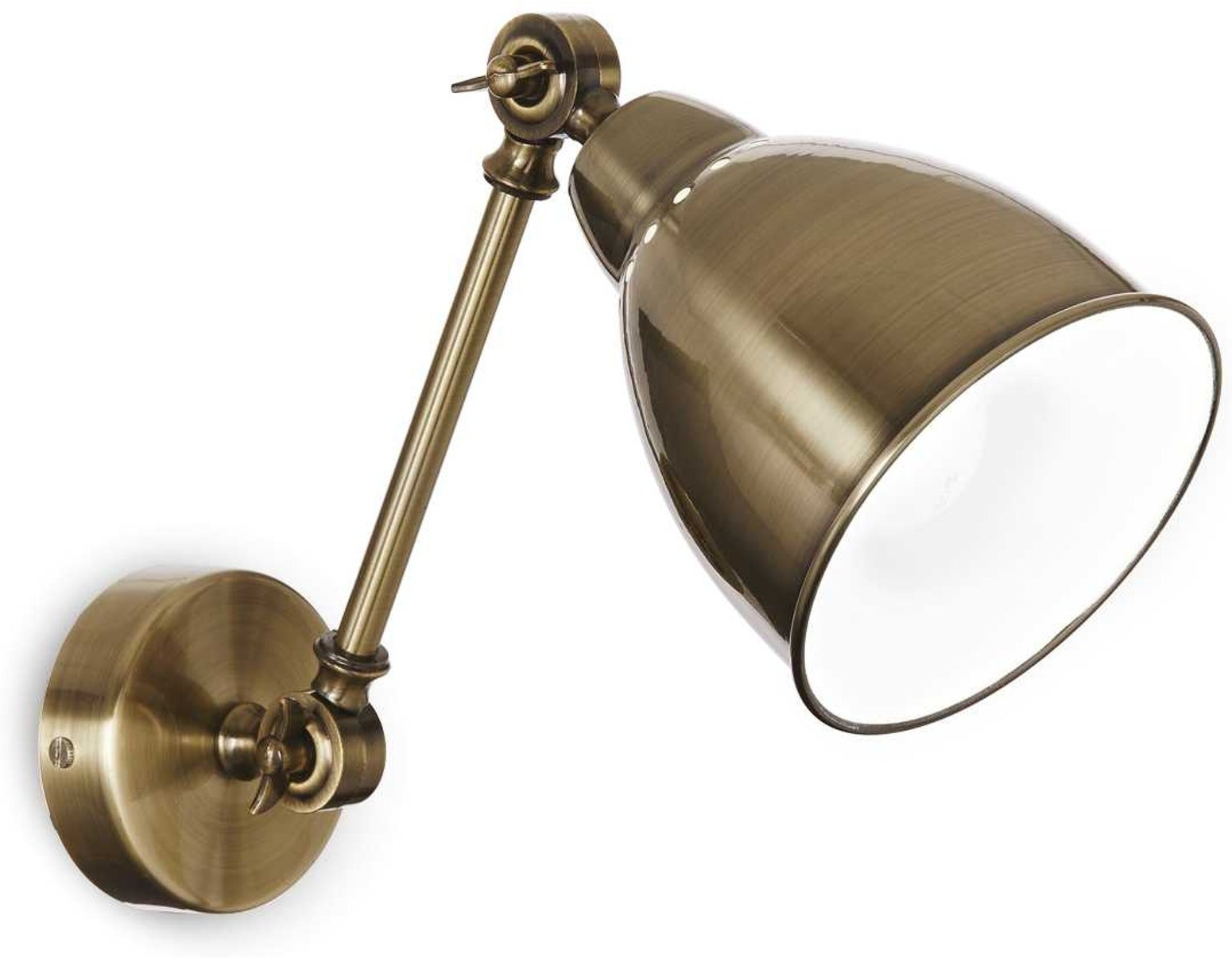 Væglampe Ideal Lux Newton i brændt metal til indendørs belysning H23ÃB14ÃL44 cm E27