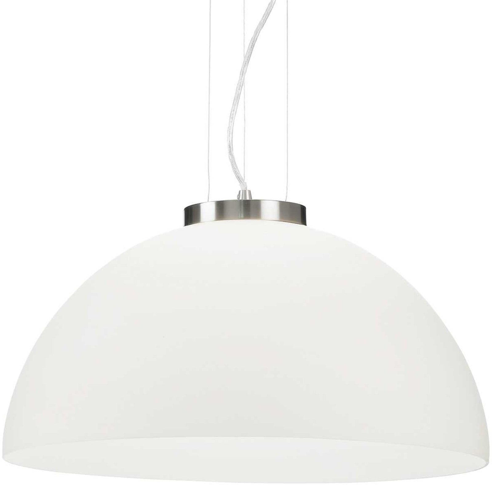 Pendellampe Ideal Lux Etna Ø500 x H300-2390 mm hvid/krom glas