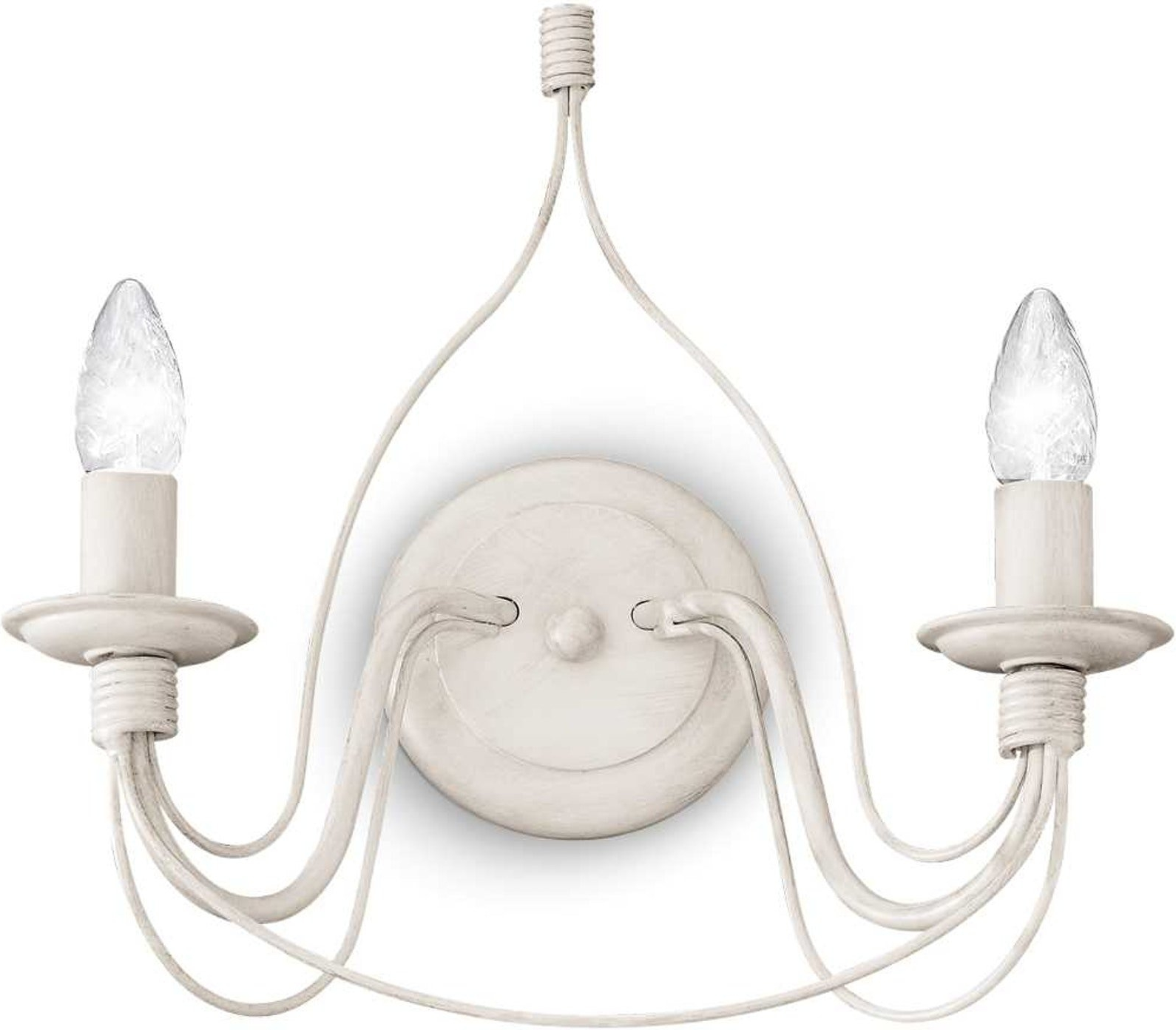 Væglampe Ideal Lux Corte hvid håndlavet metal IP20 H37xB20,5xL36 cm