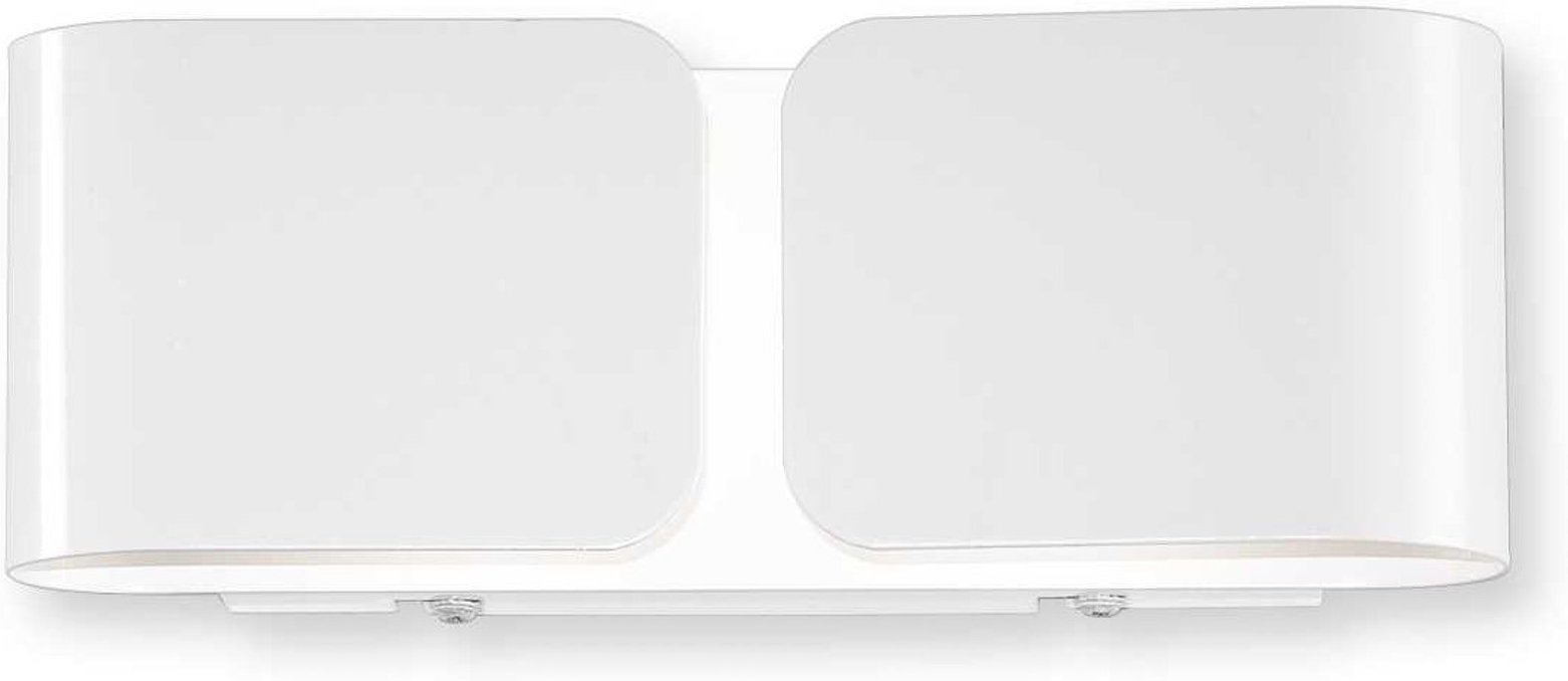 Væglampe Ideal Lux Clip i hvidt metal med 2 x G9-pærer 300 lm 3000 K  -  minimalistisk indendørs belysning