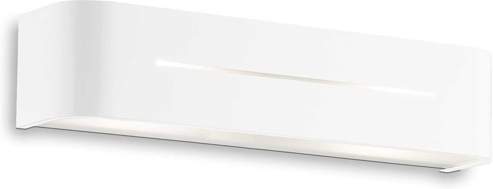 Væglampe Ideal Lux Posta i hvidt metal  -  minimalistisk vægbelysning med 2 x E14 fatninger