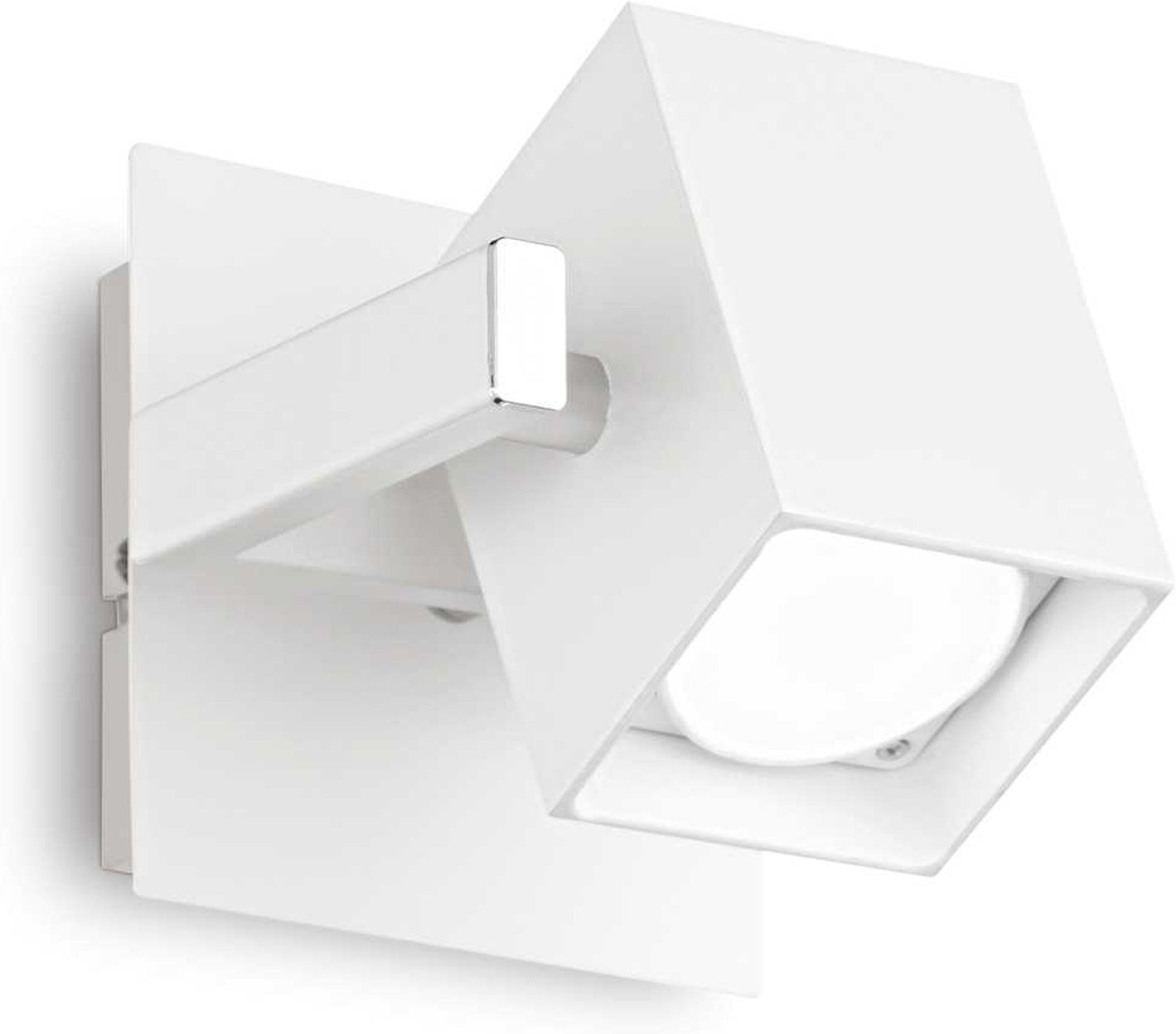 Væglampe Ideal Lux Mouse metal hvid med justerbar diffuser GU10 kompakt design