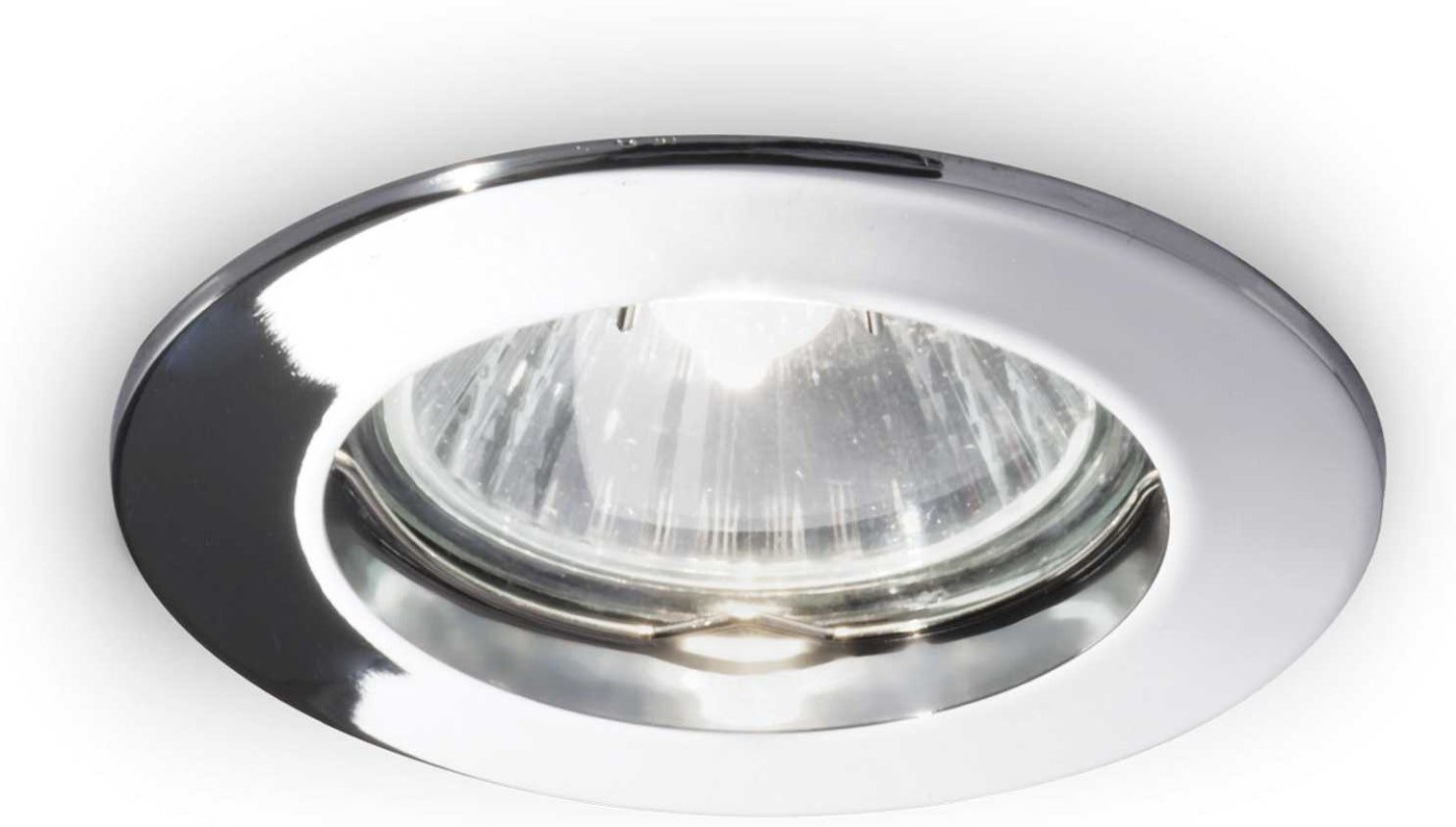 Indbygningsspot Ideal Lux Jazz krom Ø7,3 x H9 cm metal GU10