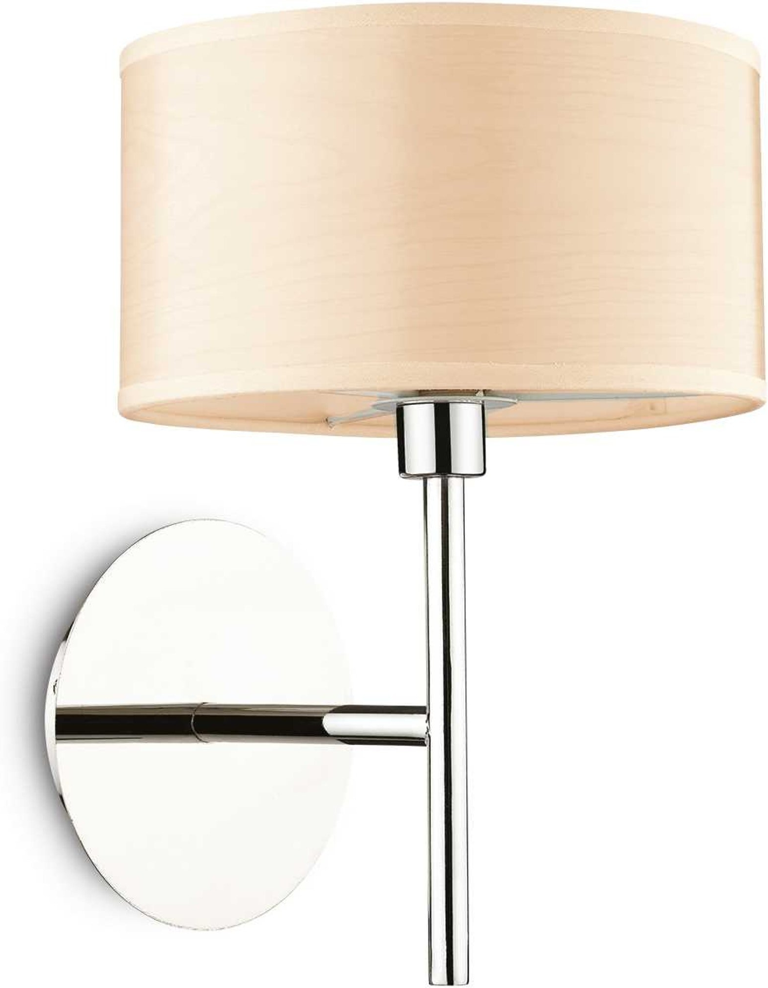 Væglampe Ideal Lux Woody natur/krom metalramme H26xB20xL20 cm G9 3W 300 lm 3000 K IP20
