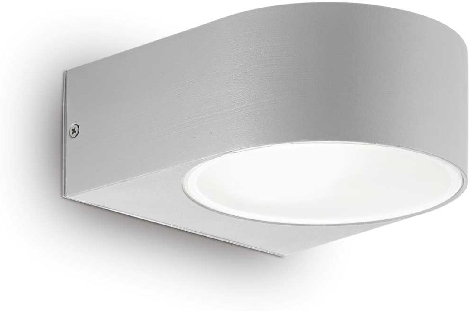 Udendørs væglampe Ideal Lux Iko grå metal IP54 E27 60W kompakt 14Ã7Ã19 cm