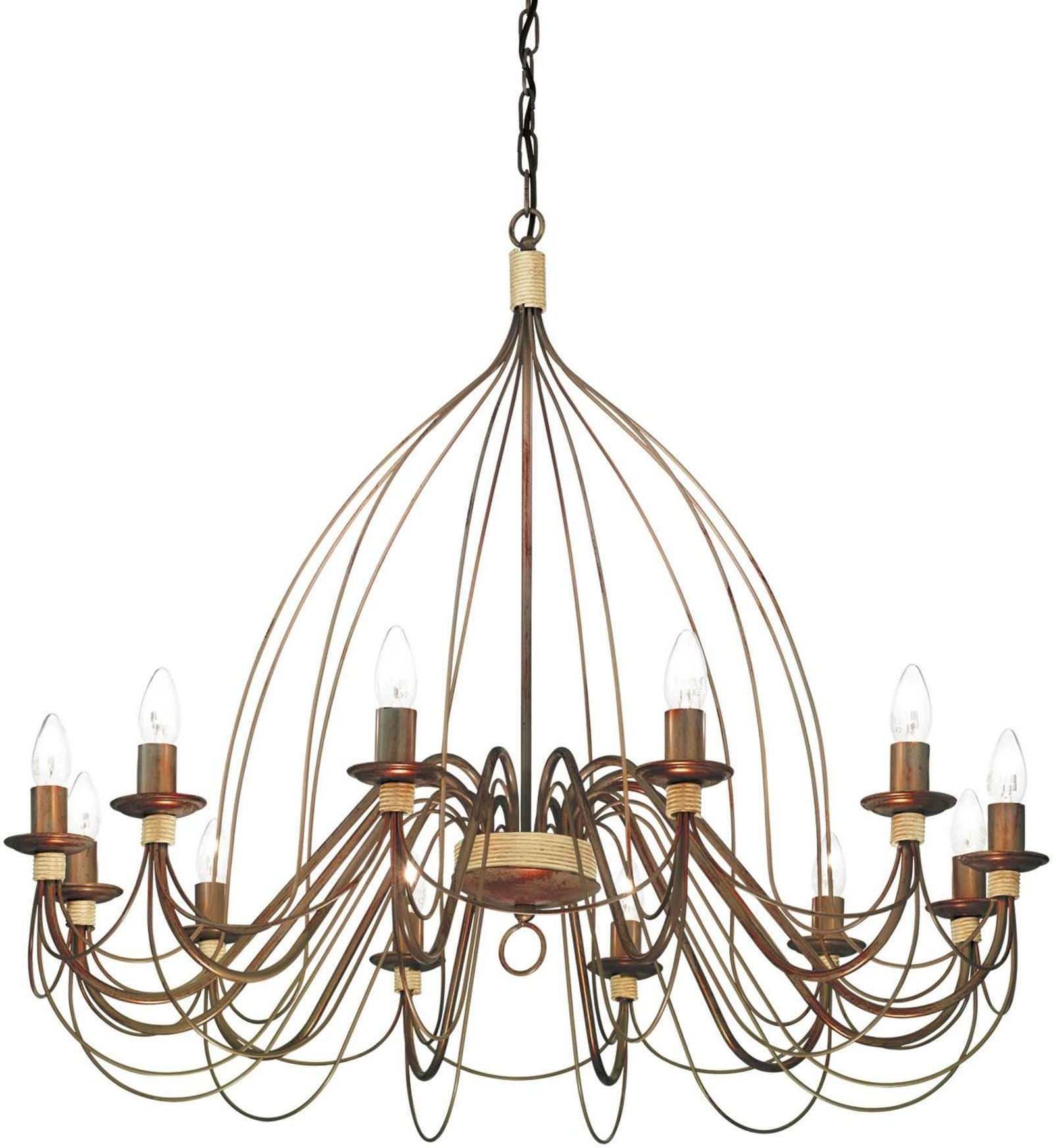 Ideal Lux Corte loftpendellampe rustik metal Ø95 cm justerbar højde 110 - 190 cm IP20