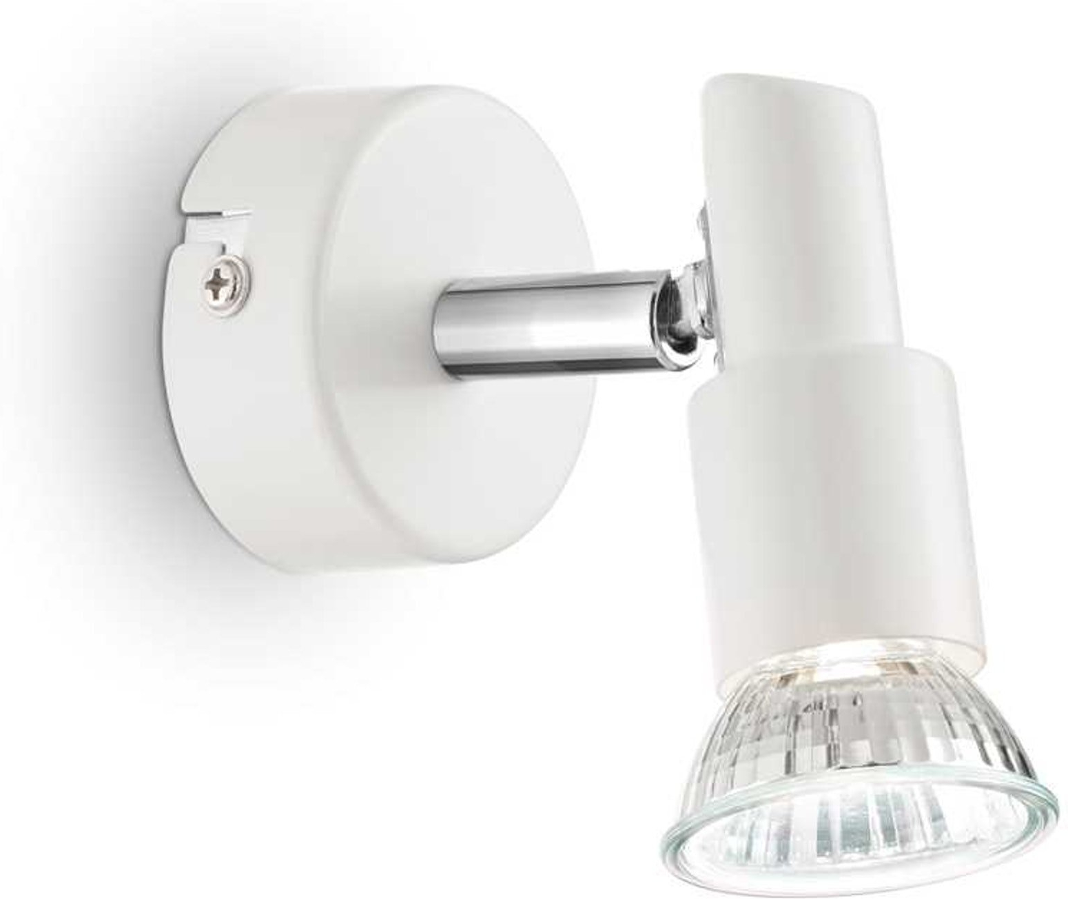 Væglampe Ideal Lux Slem hvid metal 10Ã6Ã13 cm indendørsvæglampe minimalistisk design GU10 pære 3000K