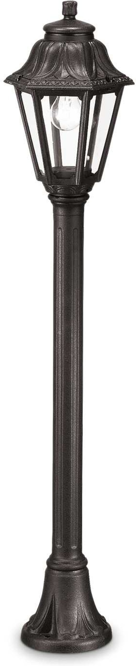 Udendørs gulvlampe Ideal Lux Dafne havebelysning Ø22 x H110 cm sort plast IP55