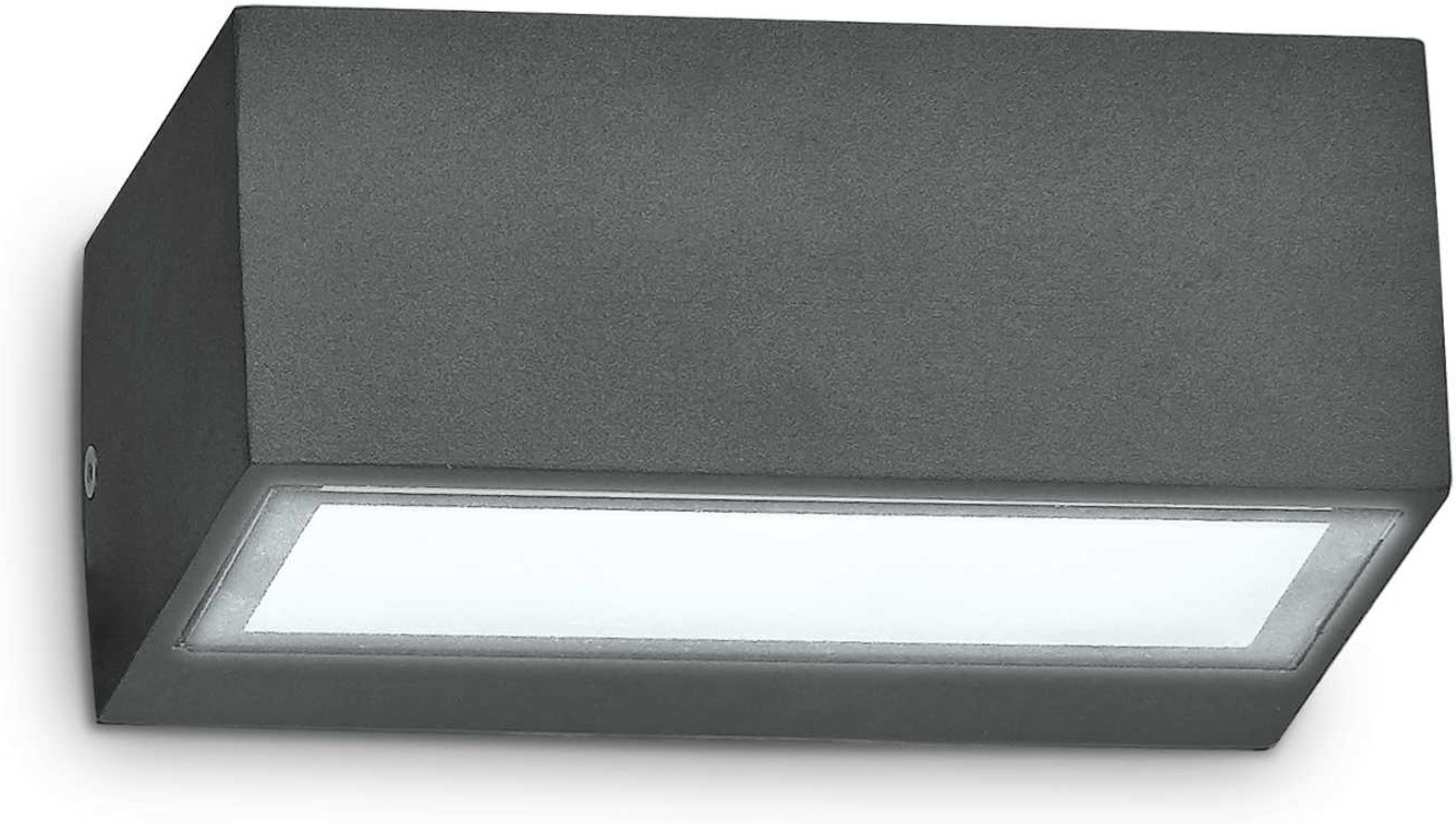 Udendørs væglampe Ideal Lux Twin antracit  -  kompakt aluminium/metal IP44 G9 H6,5xB11,5xL16,5 cm