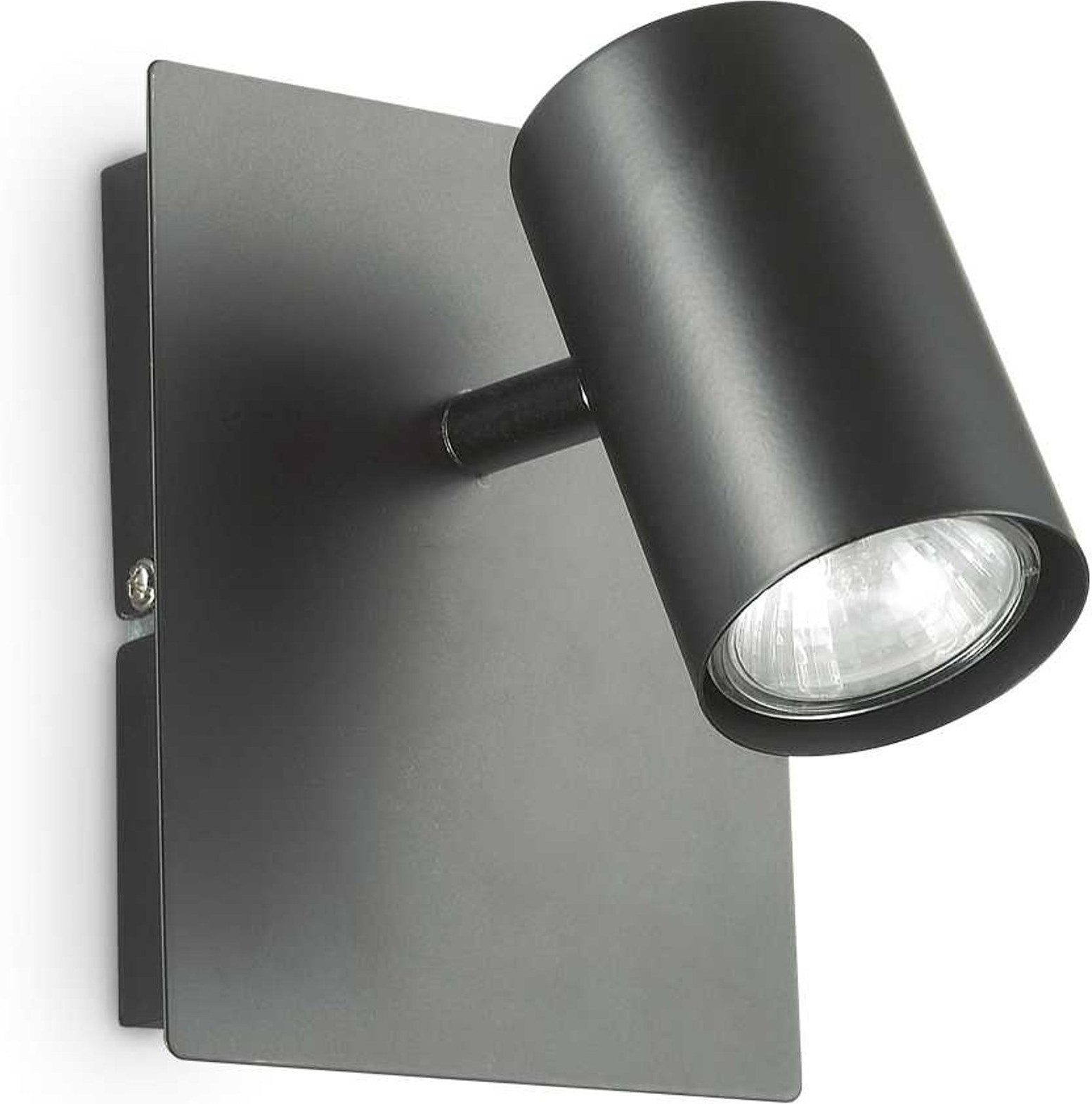 Væglampe Ideal Lux Spot  -  Kompakt sort metallampe med justerbare diffusorer