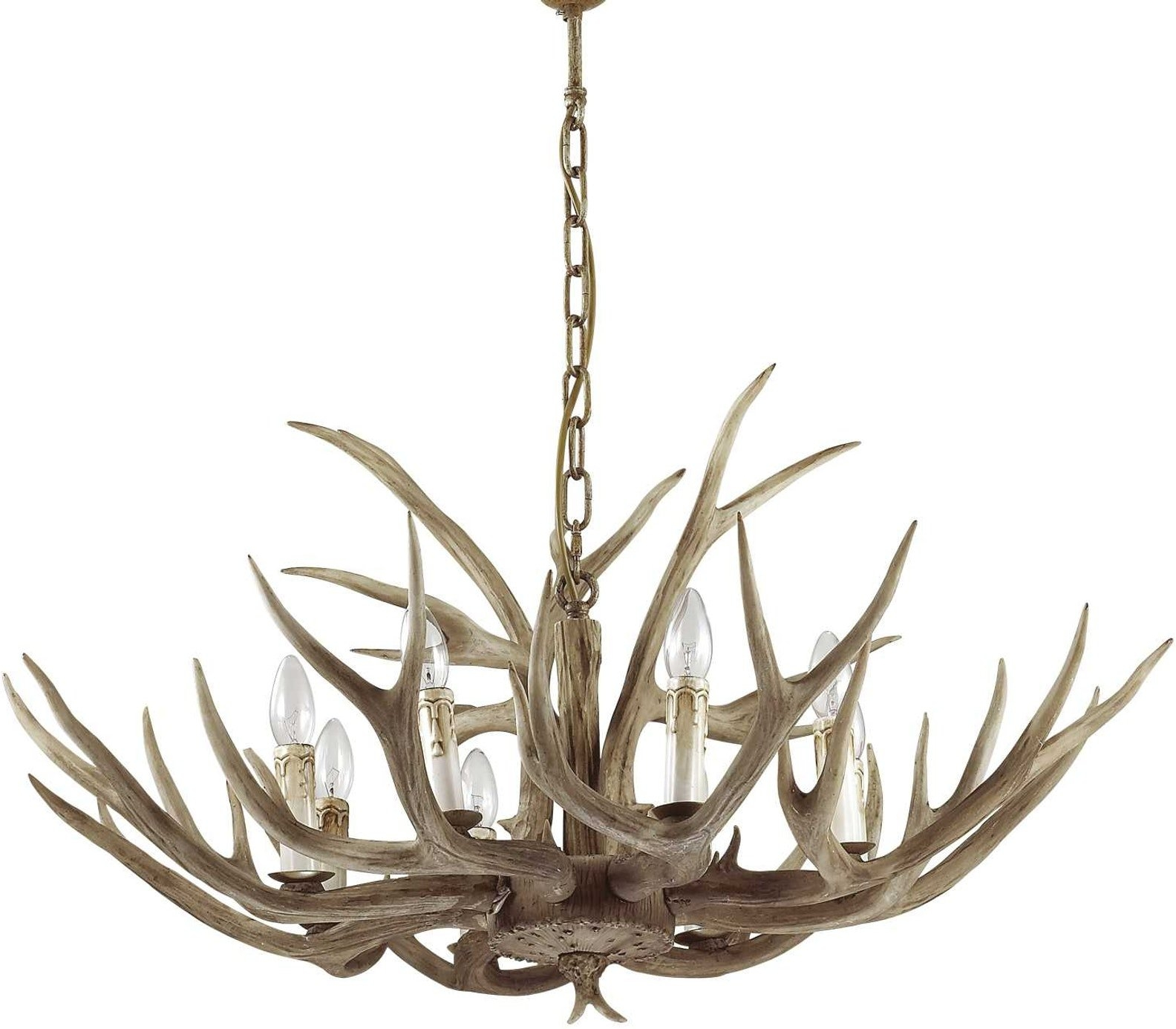 Pendel lampe Ideal Lux Chalet Ø91 cm justerbar højde 70-140 cm beige metal rustik dekorlampe