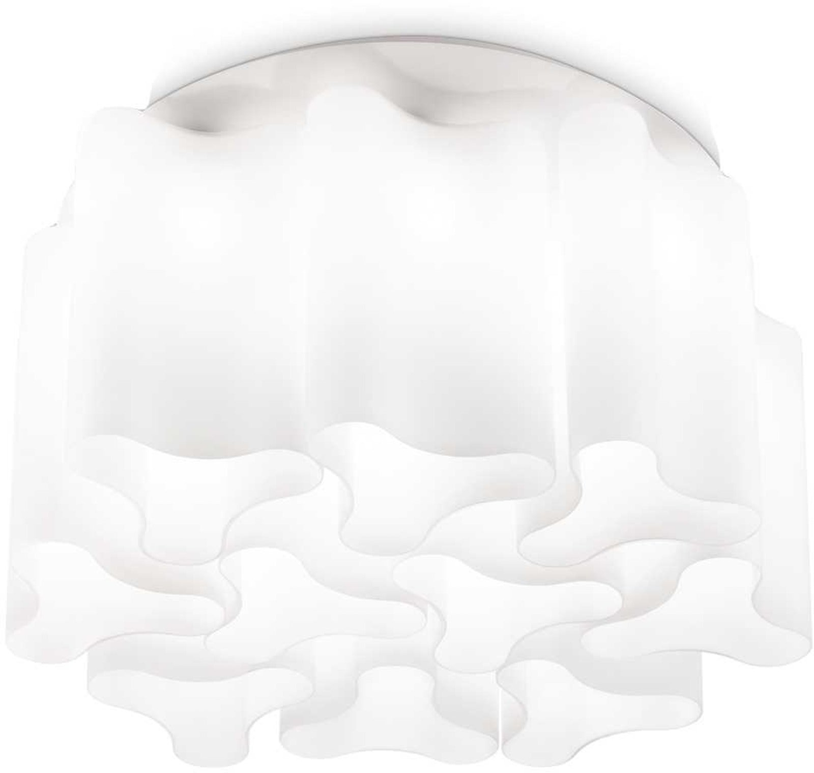 Ideal Lux Compo loftslampe Ø73,5x35 cm hvid metal/glas 10xE27