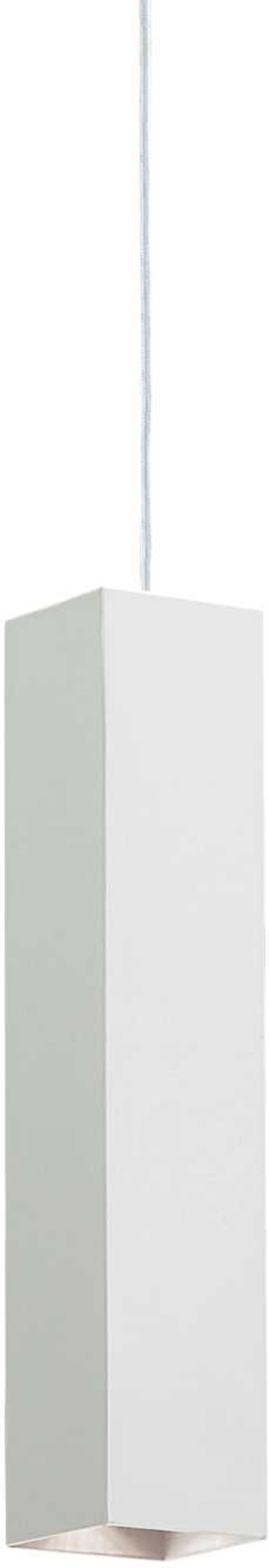 Pendel lampe Ideal Lux Sky hvid metal  -  justerbar højde 450-2300 mm L60 x B60 mm inkl. GU10 05W pære 3000K