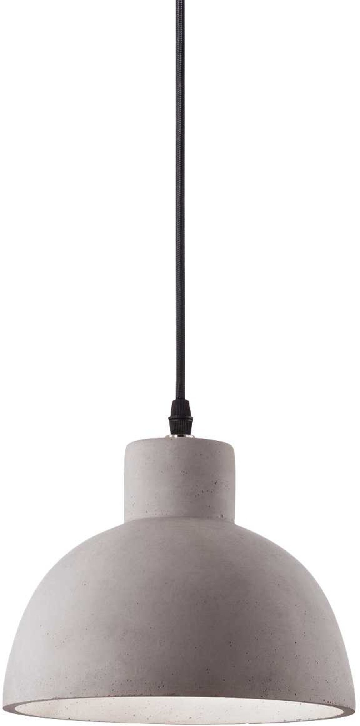 Pendellampe Ideal Lux Oil Ø205 mm beton/sort industrielt design loftlampe