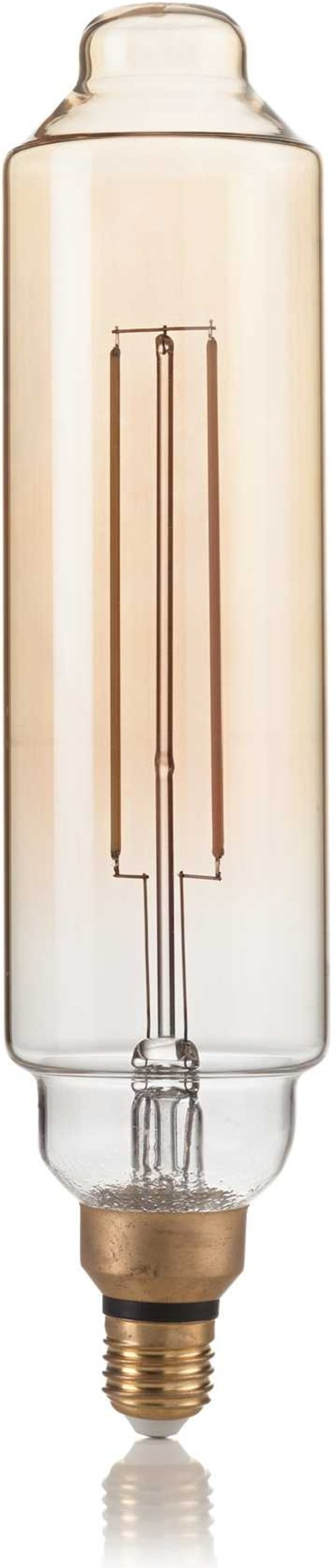 Elpære Ideal Lux E27-serie ravfarvet glas Ø75Ã325 mm 4W 320 lm 2200K 15000 t