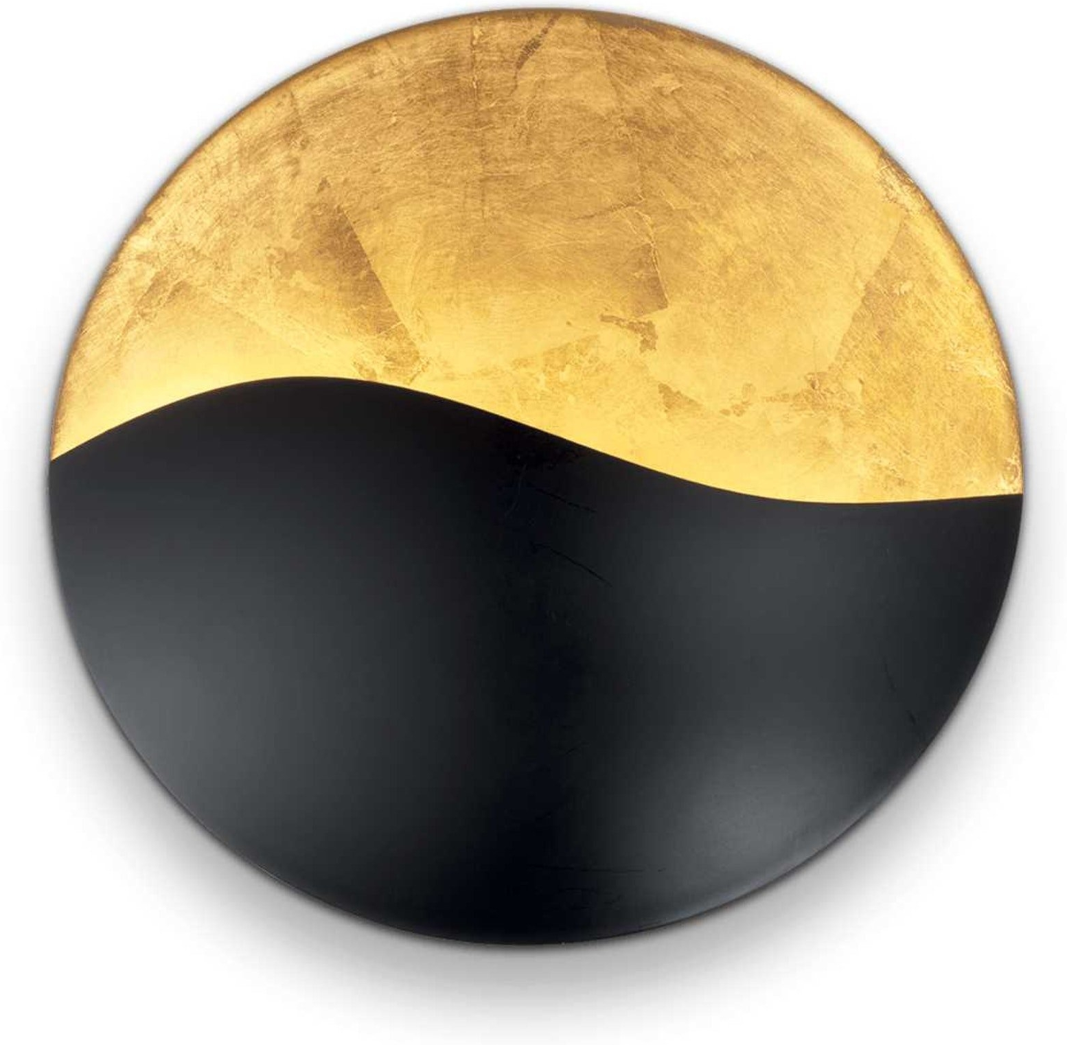 Indendørs væglampe Ideal Lux Sunrise metal satin mørk guld sort/hvid Ø27,5 x 12 cm med 3x G9-pærer
