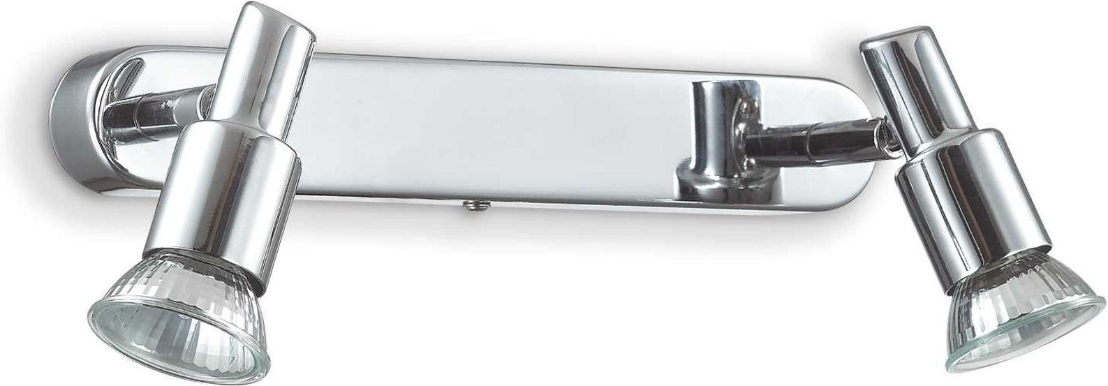 Væglampe Ideal Lux Slem krommetal L26 x H10 x B13 cm med 2 justerbare hoveder