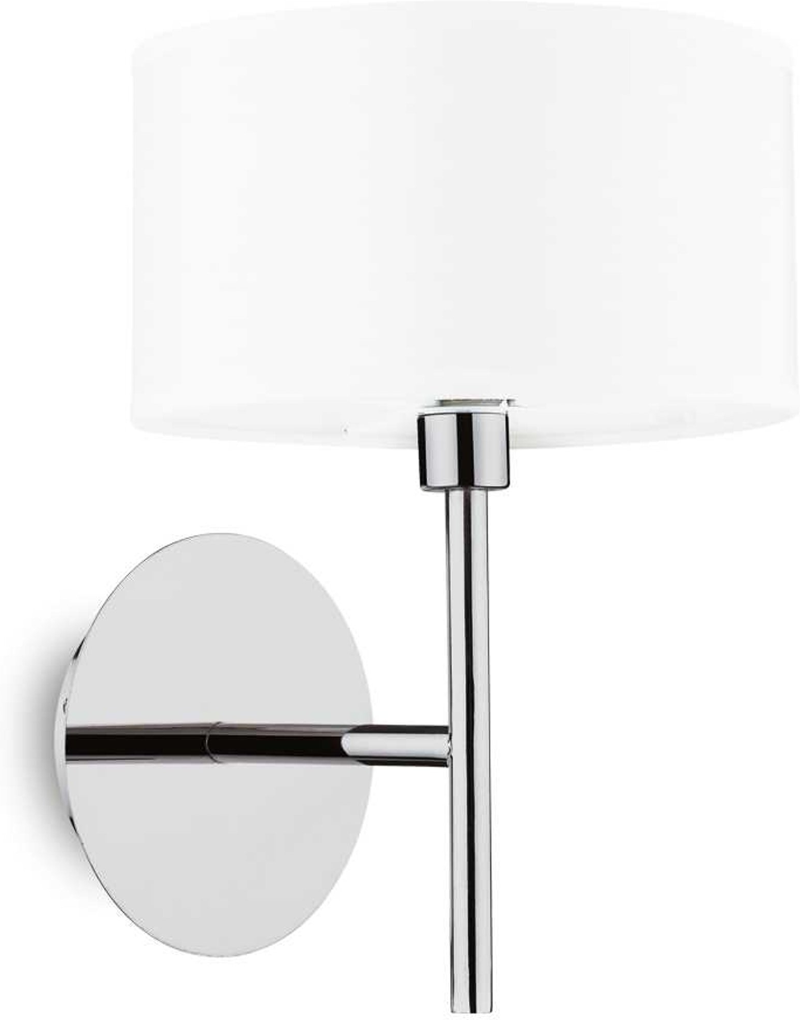 Væglampe Ideal Lux Woody hvid/krom G9 LED Ø18 cm