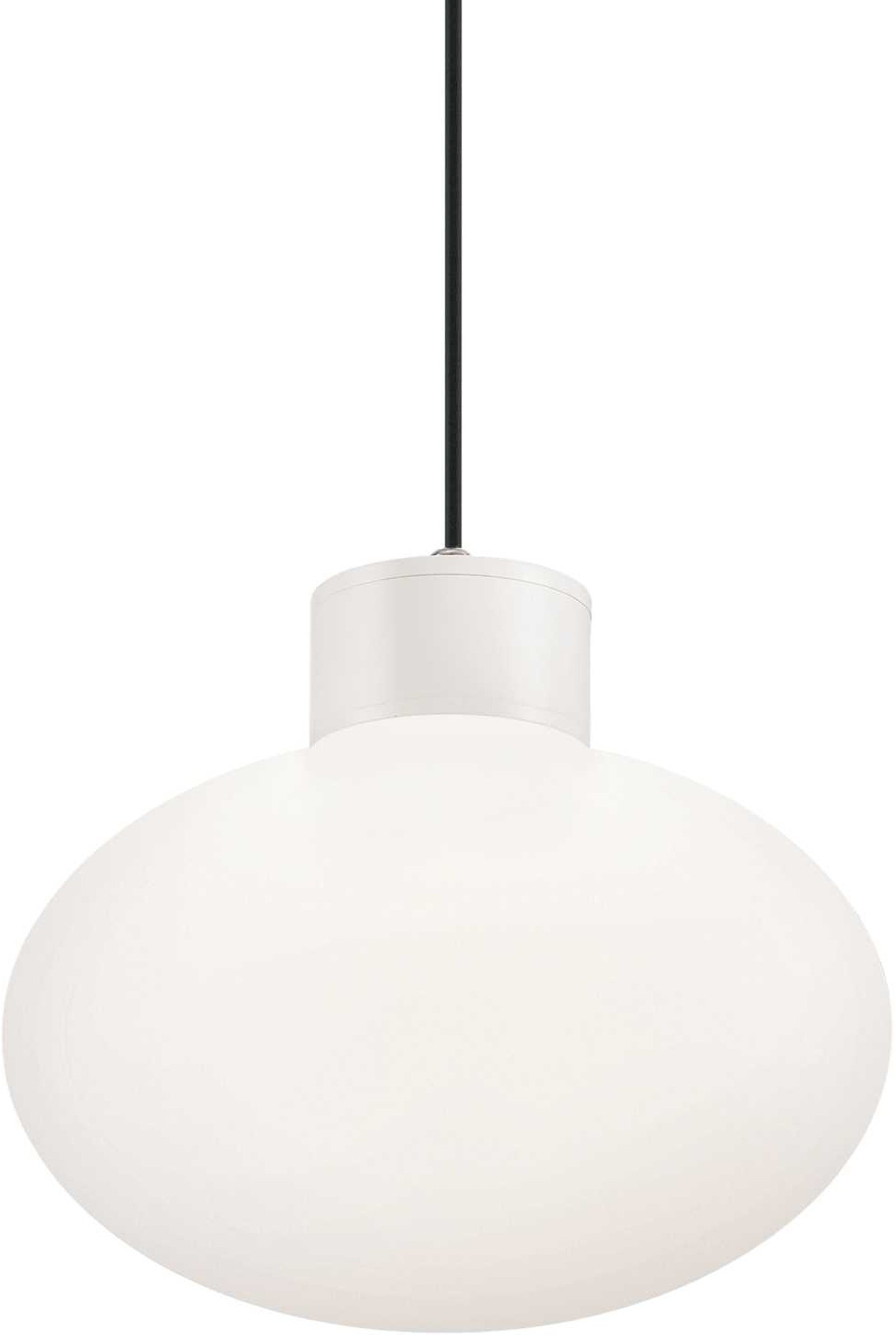 Udendørs pendellampe Ideal Lux Clio Ø90 justerbar højde 120 - 1005 mm IP44 hvid