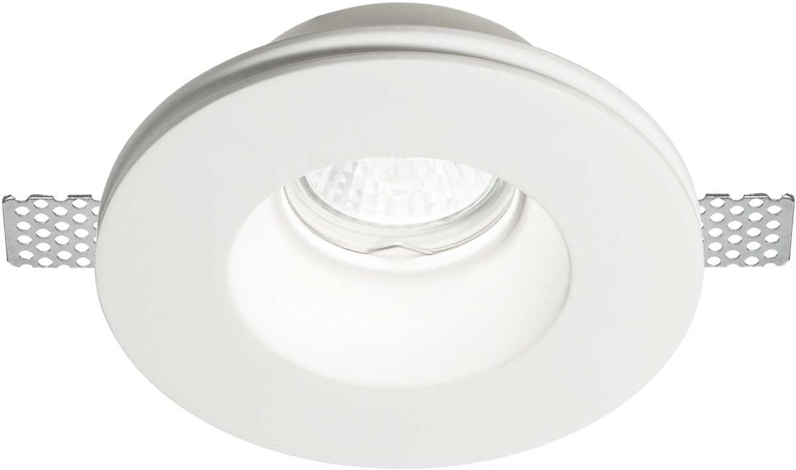 Indbygningslampe Ideal Lux Samba hvid gips Ø13 x H11 cm indbygningsspot GU10 IP20