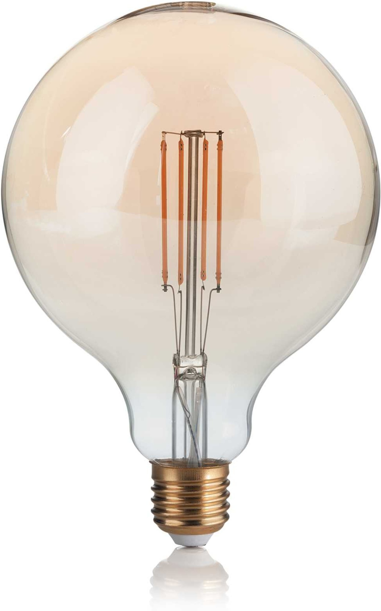 Lyspære Ideal Lux E27-serie LED 4W 480 lm ravfarvet glas Ø12,5 cm 2200K