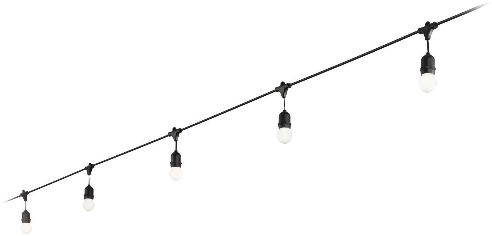 Udendørs pendellampe Ideal Lux Fiesta sort plast IP44 5xE27 L303 cm
