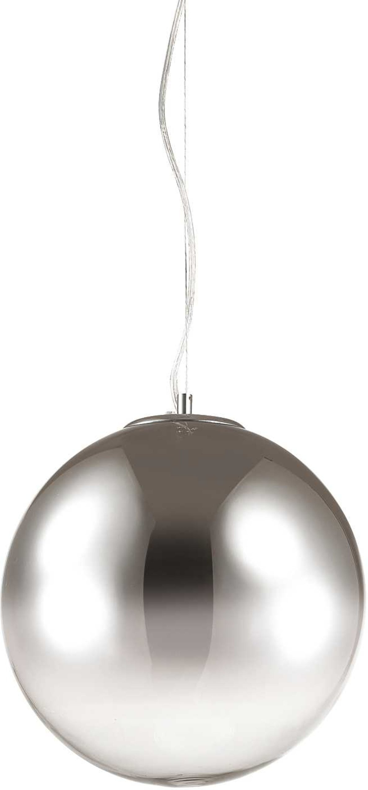 Pendellampe Ideal Lux Mapa Fade i krom glas Ø40 cm med justerbar højde
