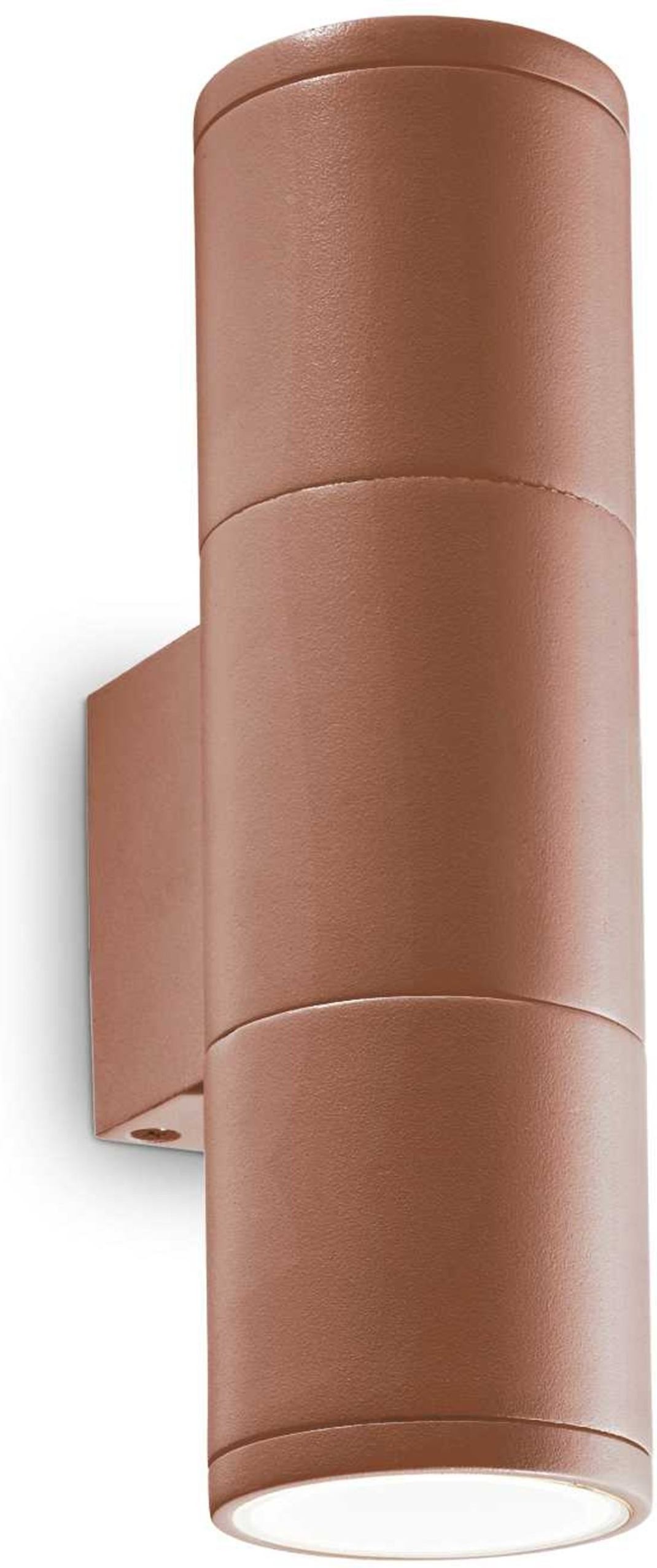 Udendørs væglampe Ideal Lux Gun aluminium/metal kaffe IP44 GU10 2x35W H21xB6,5xL11 cm