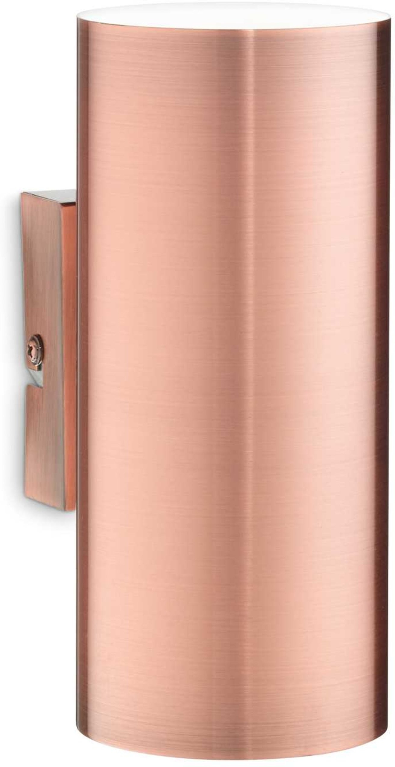 Væglampe Ideal Lux Look kobberfinish i metal med GU10 inkl. 2x5W pærer
