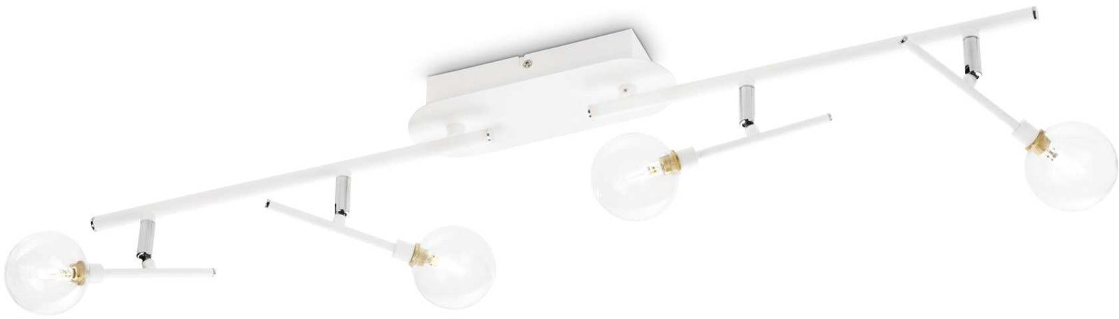 Loftslampe/loftbelysning Ideal Lux Maracas, Hvid/Messing, 70Ã28Ã20 cm, 4x G4-pærer