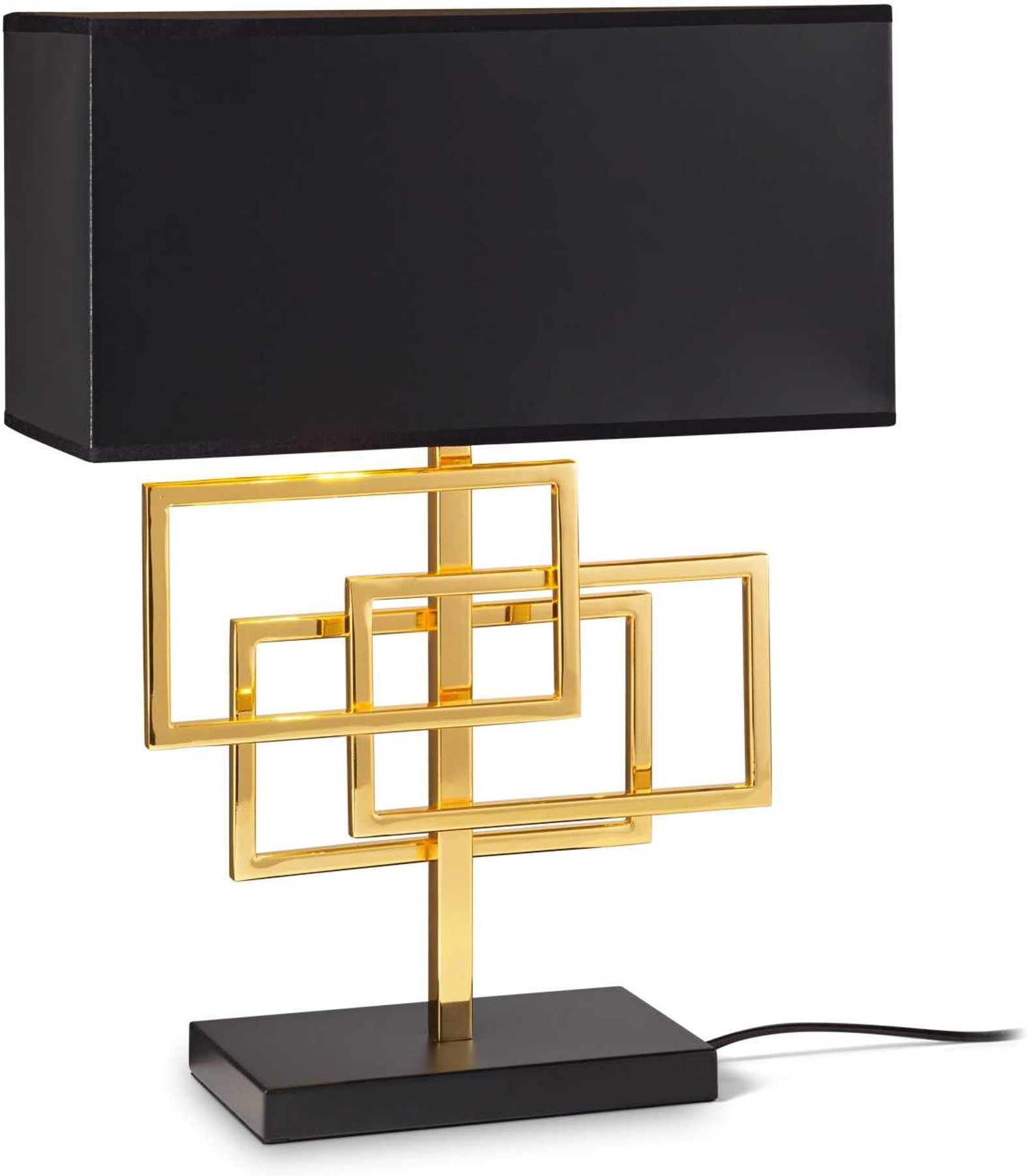 Bordlampe Ideal Lux Luxury messing og sort metal H46,5 cm B16 x L35 cm