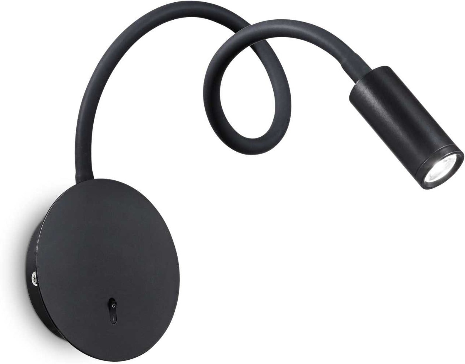 LED-væglampe Ideal Lux Focus sort Ø85Ã280 - 550 mm justerbar arm