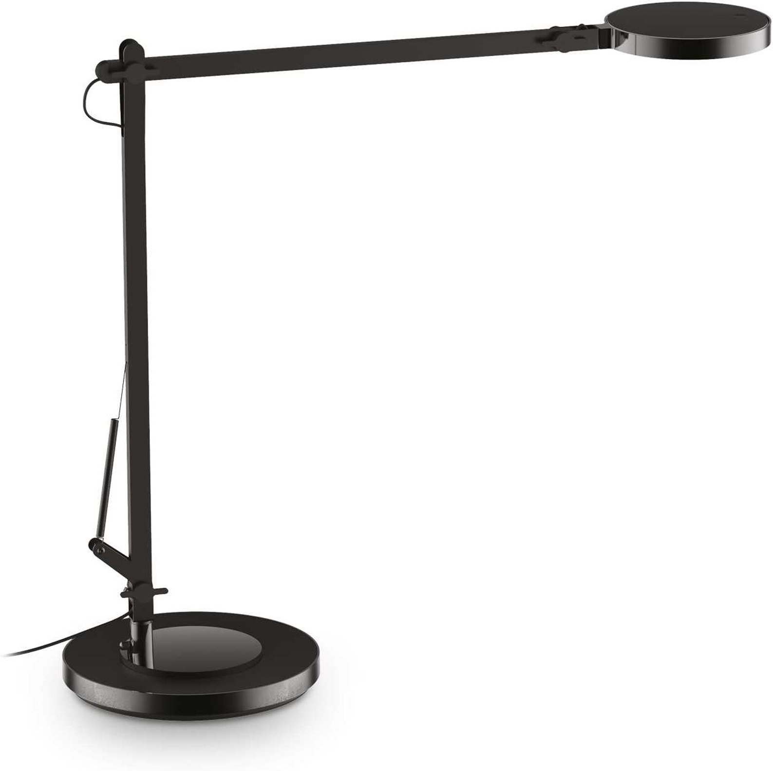 Bordlampe Ideal Lux Futura sort LED  -  justerbar og dimbar i aluminium Ø18,5ÃH65,5 cm 10W 750 lm
