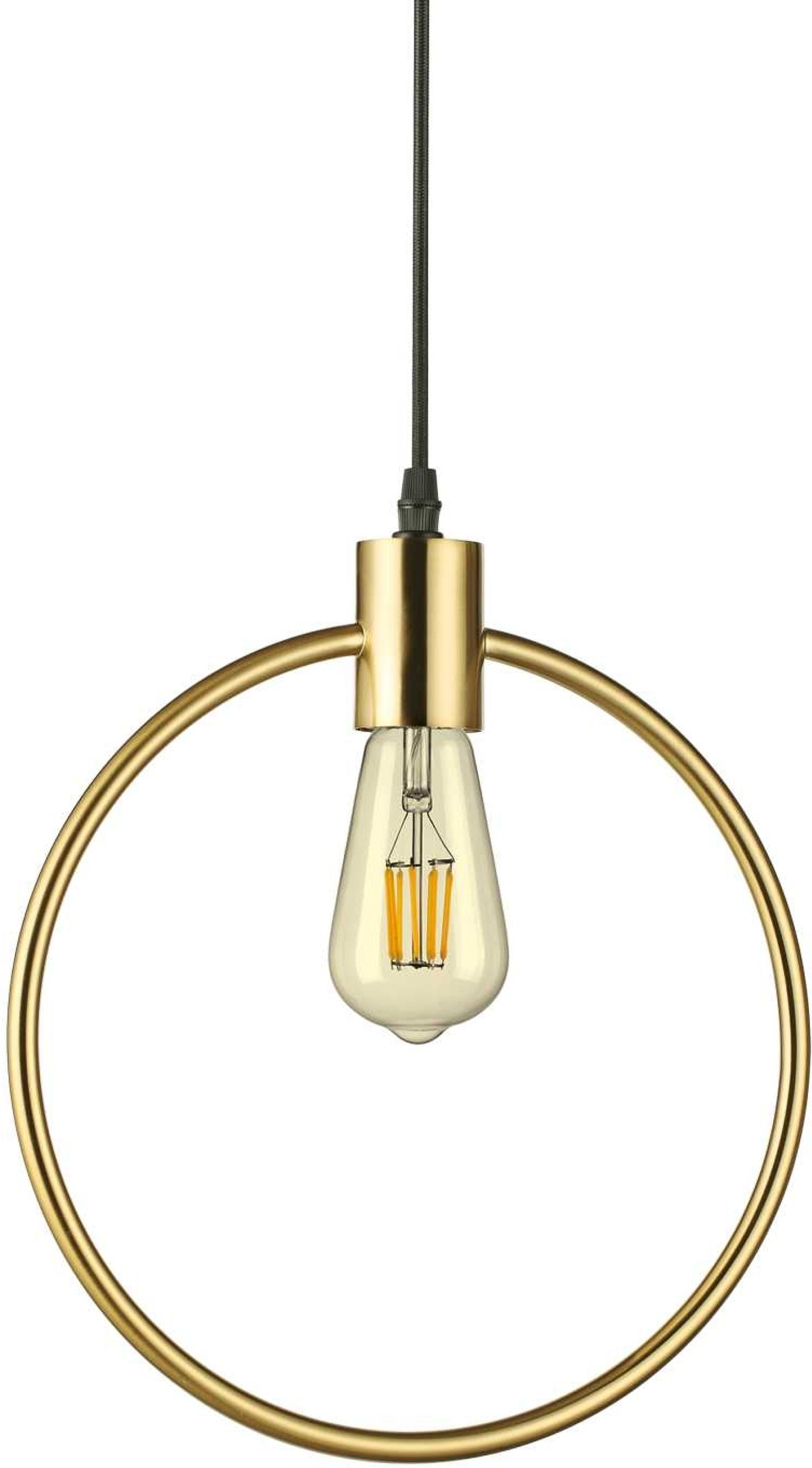 Pendel lampe Ideal Lux Abc Hængelampe Loftslampe Messing Justerbar Højde 38-247 cm E27