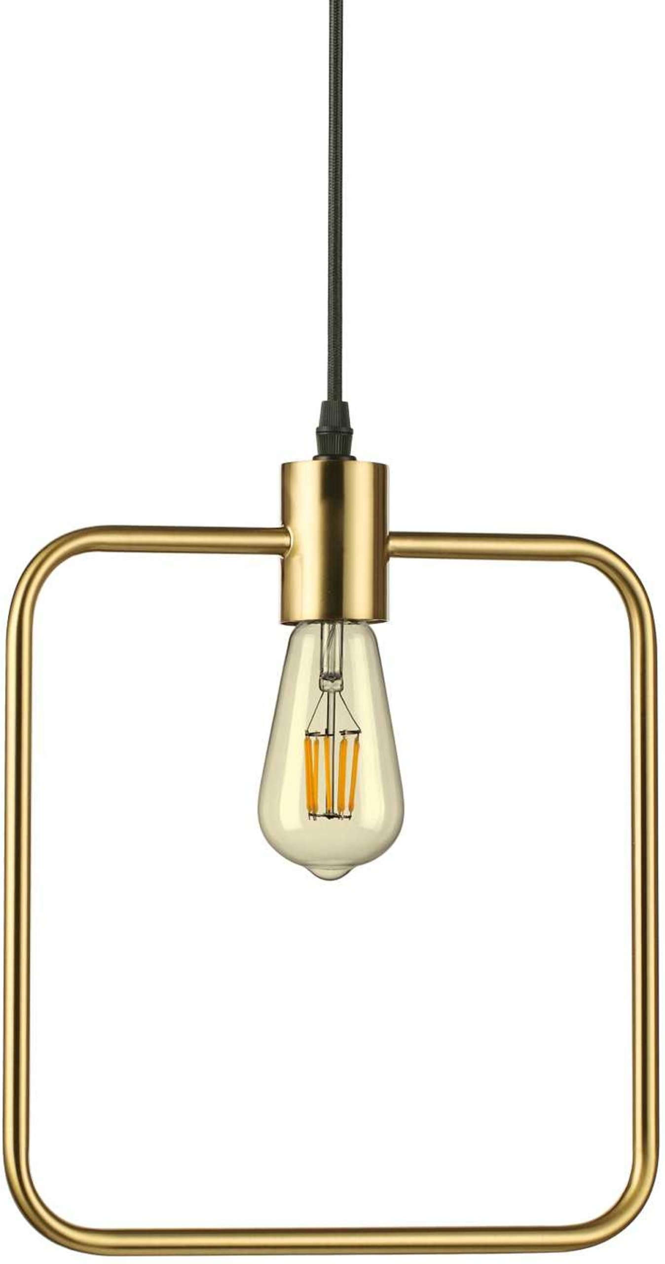 Indendørs pendel lampe Ideal Lux Abc messing metal justerbar højde 350-2440 mm E27-pære